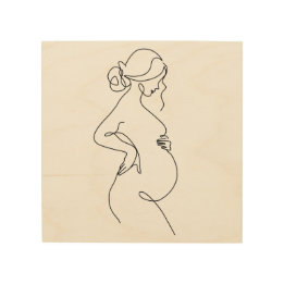 Elegante Mutter: schwangere Frauen Linie Kunst