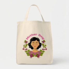  Elegante Muttertags-Blumen-Frauen-Illustration –  Tragetasche