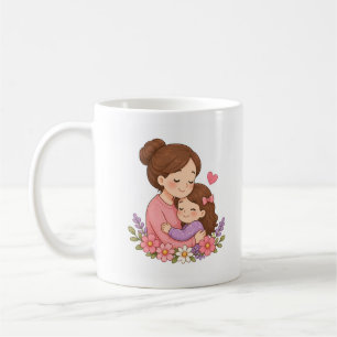 Elegante Muttertags-Blumenaufkleber Kaffeetasse