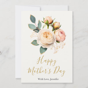 Elegante Muttertags-Blumengrußkarte Karte