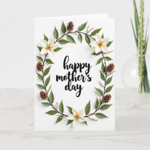 Elegante Muttertags-Blumenkarte Karte