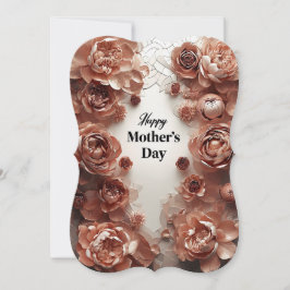 Elegante Muttertagskarte mit Blumenarrangements