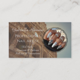 Elegante Nails Business Card - Bearbeitbar & profe Visitenkarte