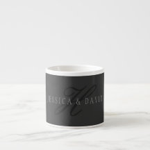 Elegante Namen und Monogramm | Dunkle und helle Gr