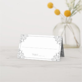 Elegante Namenskarten für Hochzeiten | Nadine (gra Platzkarte
