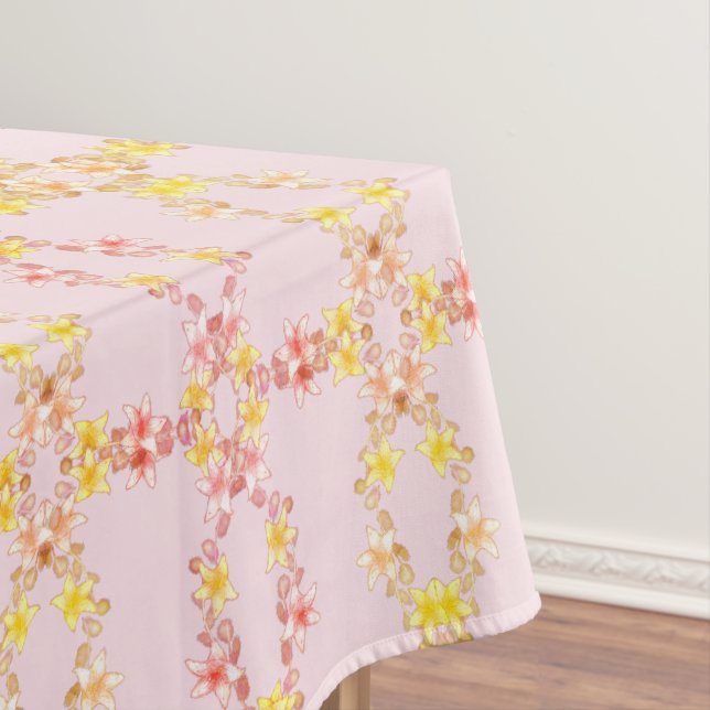 Élégante nappe de fleurs rose et jaune (In Situ)