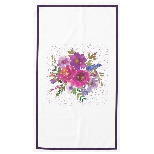 Élégante nappe de Mariage blanc violet (Devant)