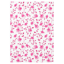 Élégante nappe fleurie rose pâle