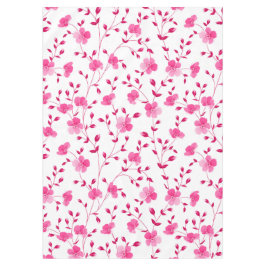 Élégante nappe fleurie rose pâle