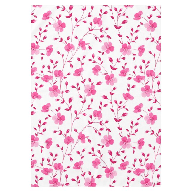 Élégante nappe fleurie rose pâle (Devant)