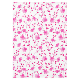 Élégante nappe fleurie rose pâle