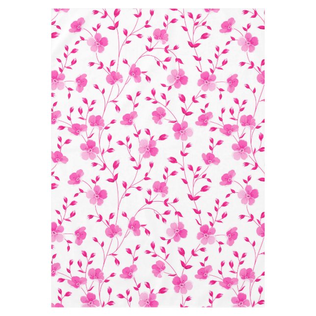 Élégante nappe fleurie rose pâle (Devant)