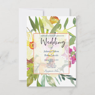 Elegante Narzissen-Hochzeitseinladung Einladung