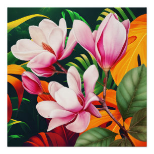 ELEGANTE NATURPFLANZE BLUME POSTER