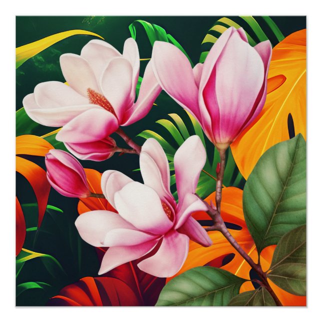 ELEGANTE NATURPFLANZE BLUME POSTER (Vorderseite)