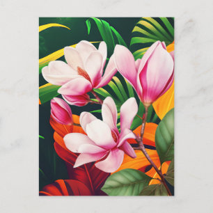 ELEGANTE NATURPFLANZE BLUME POSTKARTE