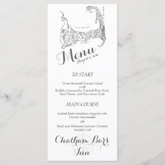 Elegante Nautical Menu Card Menükarte