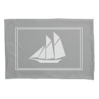Elegante Nautical White Sailboat Silhouette