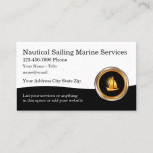 Elegante nautische maritime Segel-Geschäftskarten Visitenkarte
