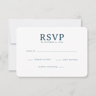 Elegante Navy-Antwortkarte RSVP Karte
