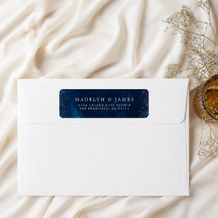 Elegante Navy-Blau-Silber-Glitter-Hochzeit