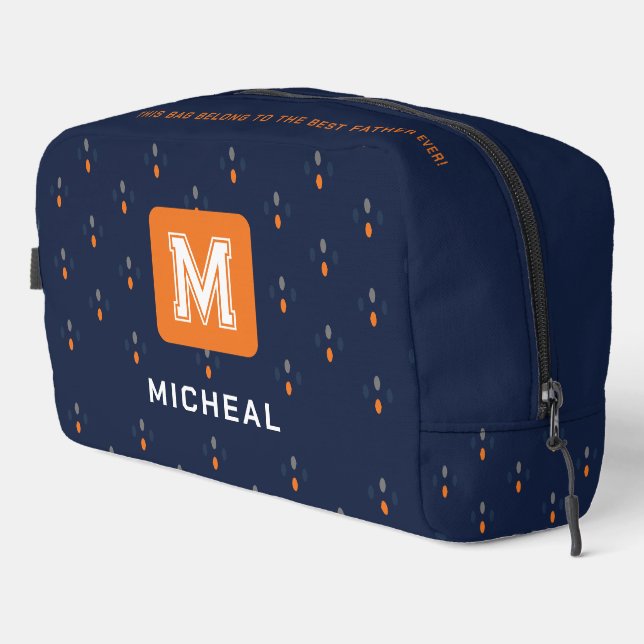 Elegante Navy Blue Toilettentasche für Männer/Vate Waschbeutel (Rechte Ecke)