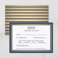 Elegante Navy Blue White & Gold mit Optionen zum E