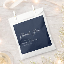 Elegante Navy Blue & White Simple Wedding