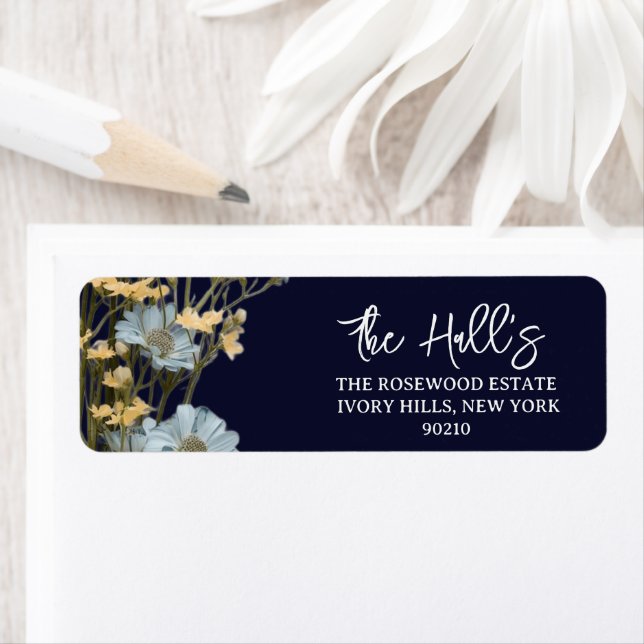 Elegante Navy-Blumen-Hochzeit  (Insitu)