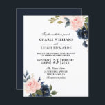 Elegante Navy Blush Hochzeit auf einer preiswerten<br><div class="desc">Elegante Navy Blush Hochzeit auf einem Budget Einladung Eine günstigere Alternative als eine normale Einladung.</div>