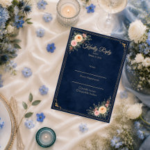 Elegante Navy-Ecken-Blumenhochzeit