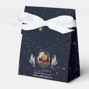 Elegante Navy Gold Abitur/Zugangsberechtigung Grat Geschenkschachtel