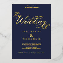 Elegante Navy- & Goldfolien-Hochzeit 
