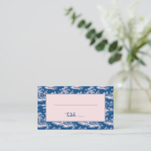 Elegante Navy illustrative pastorale Szene Platzkarte