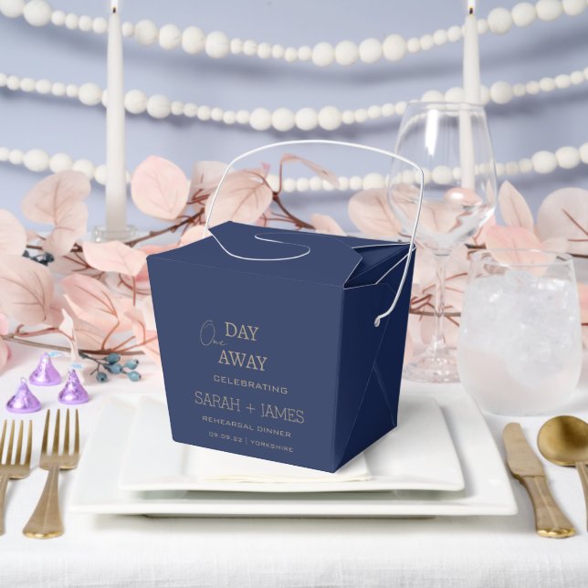 Elegante Navy Probe Dinner Hochzeit Geschenkschachtel (Hochzeit)