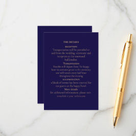 Elegante Navy-Umschließungskarte Begleitkarte