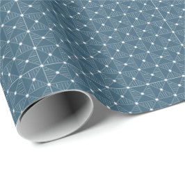 Elegante Navy und White Linework Gift Wrap Geschenkpapier