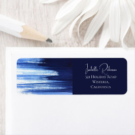 Elegante Navy Watercolor Wedding RSVP RTS