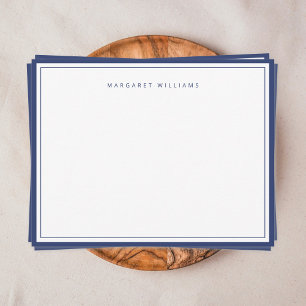Elegante Navyblaue Umrandung schlicht Minimalistis Mitteilungskarte