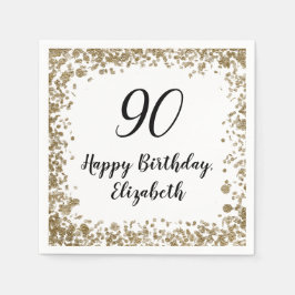 Elegante Neapel zum 90. Geburtstag mit Gold Sequin Serviette