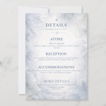 Elegante Nebelblaue Winterfrost-Details Karte