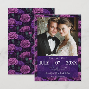Elegante Nelken-Fantasie Minimalistische Hochzeit Save The Date