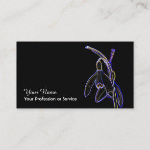 Elegante Neon-Pop-Art-Blumen Visitenkarte