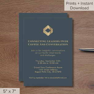 Elegante Networking Event Einladung mit Logo
