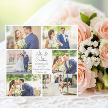 Elegante, neu verheiratete Fotocollage Moderne Hoc