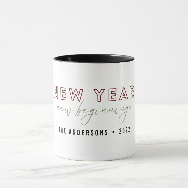 Elegante Neuanfänge 2 Fotos nach Maß Tasse (Zentrum)