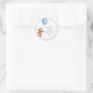 Elegante, neutrale Babydusche Runder Aufkleber
