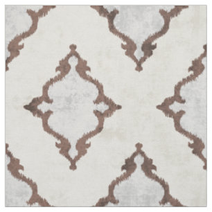 elegante, neutrale, beige-Damast-Tribal-Muster Stoff