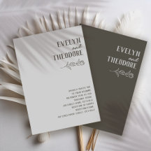 Elegante neutrale Linie Blume Hochzeit