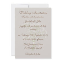 Elegante neutrale Schrift Hochzeitseinladung, Klei